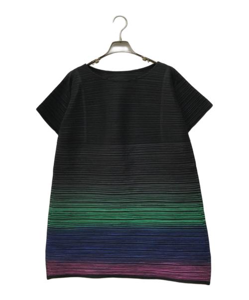 PLEATS PLEASE（プリーツプリーズ）PLEATS PLEASE (プリーツプリーズ) 半袖ブラウス ブラック サイズ:Lの古着・服飾アイテム