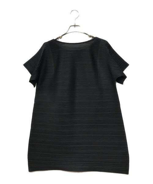 PLEATS PLEASE（プリーツプリーズ）PLEATS PLEASE (プリーツプリーズ) 半袖ブラウス ブラック サイズ:Lの古着・服飾アイテム