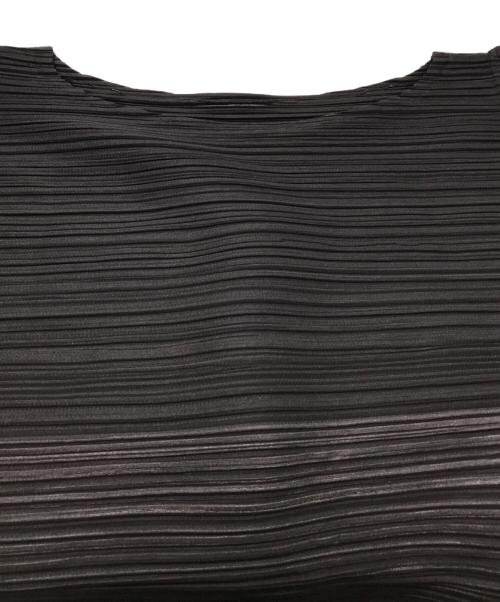 PLEATS PLEASE（プリーツプリーズ）PLEATS PLEASE (プリーツプリーズ) 半袖ブラウス ブラック サイズ:Lの古着・服飾アイテム