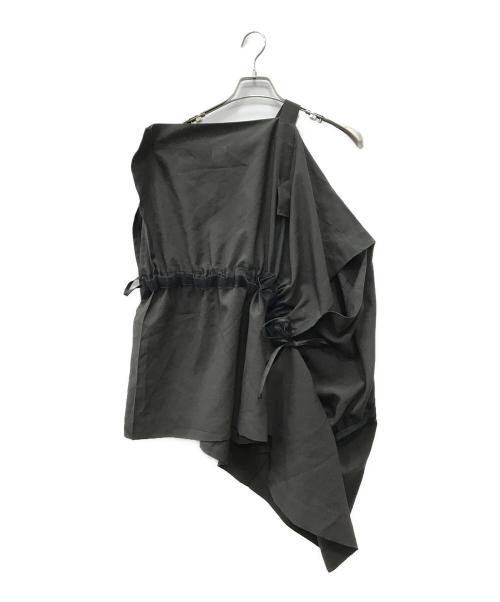 132 5. ISSEY MIYAKE（132 5. イッセイ ミヤケ）132 5. ISSEY MIYAKE (132 5. イッセイ ミヤケ) 変形ブラウス ブラウン サイズ:Lの古着・服飾アイテム