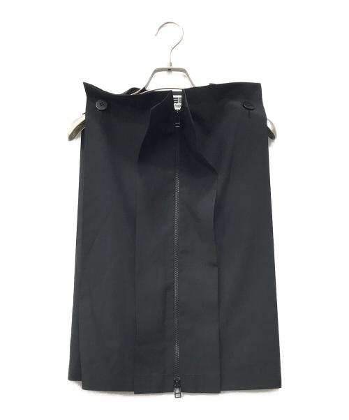 132 5. ISSEY MIYAKE（132 5. イッセイ ミヤケ）132 5. ISSEY MIYAKE (132 5. イッセイ ミヤケ) 変形フルジップノースリーブブラウス ブラック サイズ:3の古着・服飾アイテム