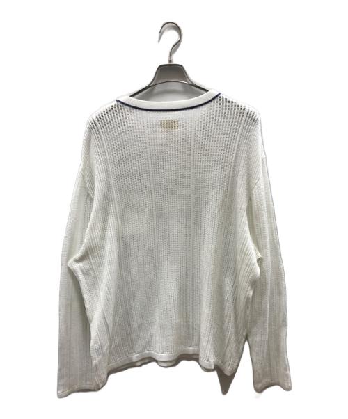 Aime Leon Dore（エメ レオン ドレ）Aime Leon Dore (エメ レオン ドレ) Mesh Knit Long-Sleeve ホワイト サイズ:XXLの古着・服飾アイテム