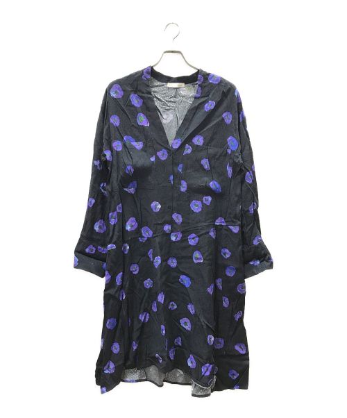 christian wijnants（クリスチャン ワイナンツ）christian wijnants (クリスチャン ワイナンツ) 花柄ワンピース ネイビー サイズ:34の古着・服飾アイテム