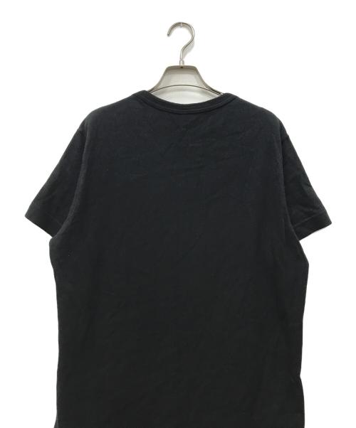 Y's（ワイズ）Y's (ワイズ) ムラ糸天竺サイドスリット半袖丸首ワンピース ブラック サイズ:2の古着・服飾アイテム