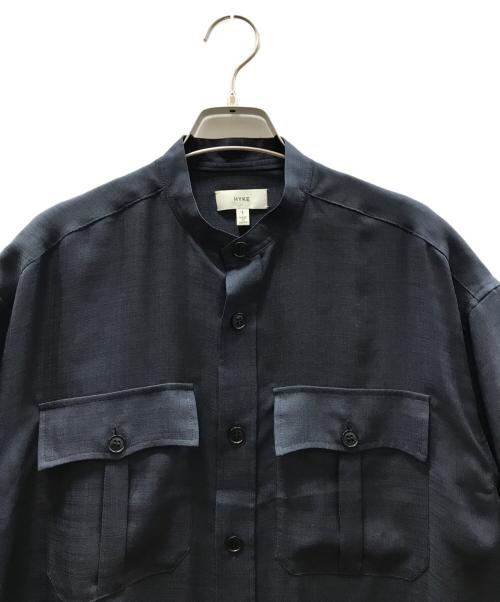 HYKE（ハイク）HYKE (ハイク) バンドカラーシアーシャツワンピース ネイビー サイズ:1の古着・服飾アイテム