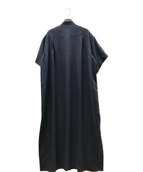 HYKE（ハイク）HYKE (ハイク) バンドカラーシアーシャツワンピース ネイビー サイズ:1の古着・服飾アイテム