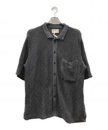 YOKE（ヨーク）の古着「HERRINGBONE MESH SHIRT S/S」｜グレー