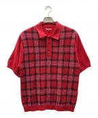 SUPREMEシュプリーム）の古着「Plaid Knit S/S Polo」｜レッド