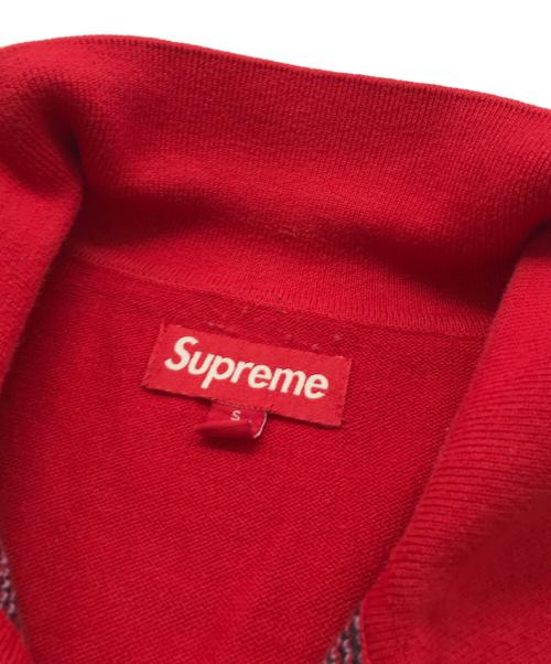 SUPREME（シュプリーム）SUPREME (シュプリーム) Plaid Knit S/S Polo レッド サイズ:Sの古着・服飾アイテム