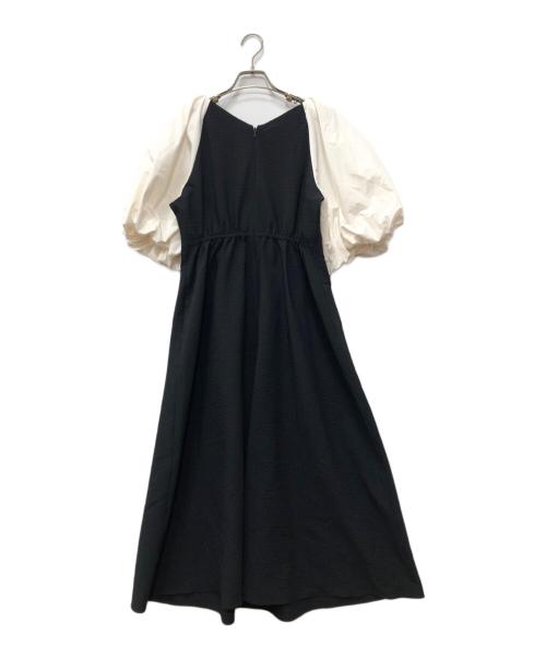 Maglie le cassetto（マーリエ ル カセット）MAGLIE LE CASSETTO (マーリエ ル カセット) バルーンスリーブワンピース ブラック サイズ:11の古着・服飾アイテム