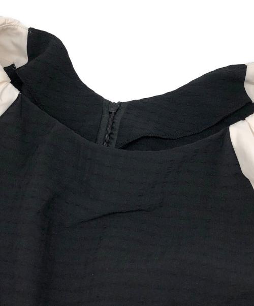 Maglie le cassetto（マーリエ ル カセット）MAGLIE LE CASSETTO (マーリエ ル カセット) バルーンスリーブワンピース ブラック サイズ:11の古着・服飾アイテム