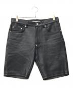 JOHN LAWRENCE SULLIVANジョン ローレンス サリバン）の古着「レザーショーツ」｜ブラック