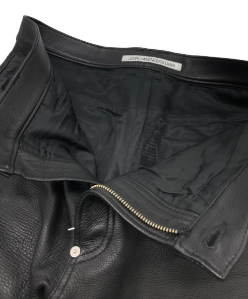 JOHN LAWRENCE SULLIVAN（ジョン ローレンス サリバン）JOHN LAWRENCE SULLIVAN (ジョン ローレンス サリバン) レザーショーツ ブラック サイズ:46の古着・服飾アイテム