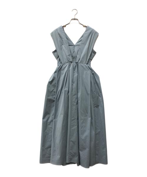 FRAY ID（フレイ アイディー）FRAY ID (フレイ アイディー) フレンチショルダータフタドレス ブルー サイズ:1の古着・服飾アイテム