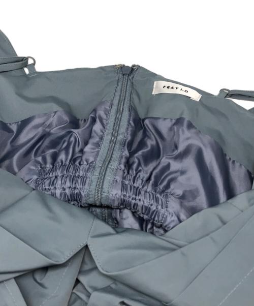 FRAY ID（フレイ アイディー）FRAY ID (フレイ アイディー) フレンチショルダータフタドレス ブルー サイズ:1の古着・服飾アイテム