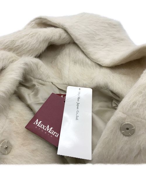 Max Mara Studio（マックスマーラ ストゥディオ）Max Mara Studio (マックスマーラ ストゥディオ) アルパカウールフーデッドコート ベージュ サイズ:40の古着・服飾アイテム