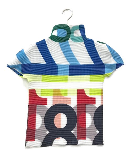 me ISSEY MIYAKE（ミーイッセイ ミヤケ）me ISSEY MIYAKE (ミーイッセイ ミヤケ) ナンバリング 半袖 Tシャツ マルチカラー サイズ:FREEの古着・服飾アイテム