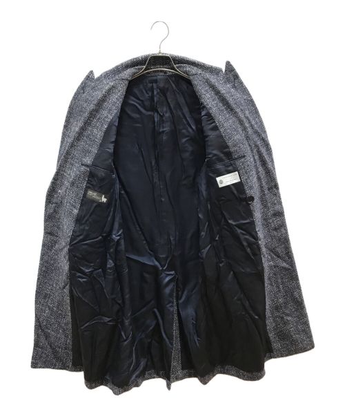 TOMORROW LAND PILGRIM（トゥモローランド ピルグリム）TOMORROW LAND PILGRIM (トゥモローランド ピルグリム) ウールアルパカツイード ダブルブレストチェスターフィールドコート グレー サイズ:46の古着・服飾アイテム