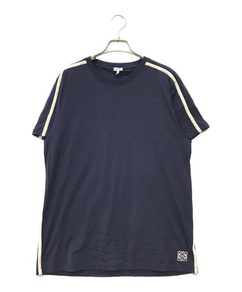 LOEWE（ロエベ）LOEWE (ロエベ) Contrast-trim Cotton T-shirt ネイビー サイズ:Mの古着・服飾アイテム
