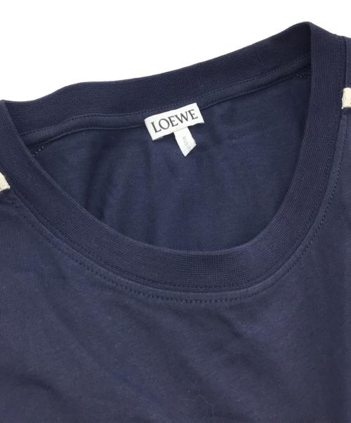 LOEWE（ロエベ）LOEWE (ロエベ) Contrast-trim Cotton T-shirt ネイビー サイズ:Mの古着・服飾アイテム