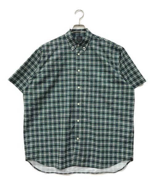 DAIWA PIER39（ダイワ ピア39）DAIWA PIER39 (ダイワ ピア39) L’ECHOPPE (レショップ) 別注 EX Short Sleeve BD SHIRT グリーン サイズ:Mの古着・服飾アイテム