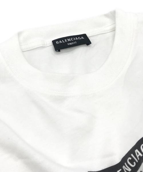 BALENCIAGA（バレンシアガ）BALENCIAGA (バレンシアガ) シザースロゴプリントオーバーサイズTシャツ ホワイト サイズ:Sの古着・服飾アイテム