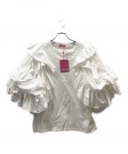 VIVIANOヴィヴィアーノ）の古着「ラッフルスリーブブラウス」｜ホワイト