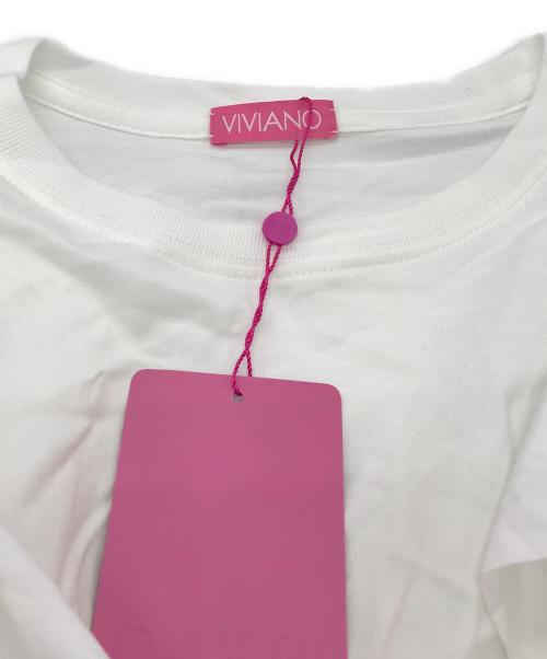 VIVIANO（ヴィヴィアーノ）viviano (ヴィヴィアーノ) ラッフルスリーブブラウス ホワイト サイズ:M 未使用品の古着・服飾アイテム