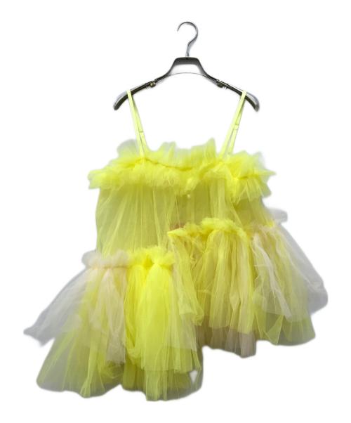 VIVIANO（ヴィヴィアーノ）VIVIANO (ヴィヴィアーノ) 24SS ギャザーチュールアシメキャミトップス イエロー サイズ:Mの古着・服飾アイテム