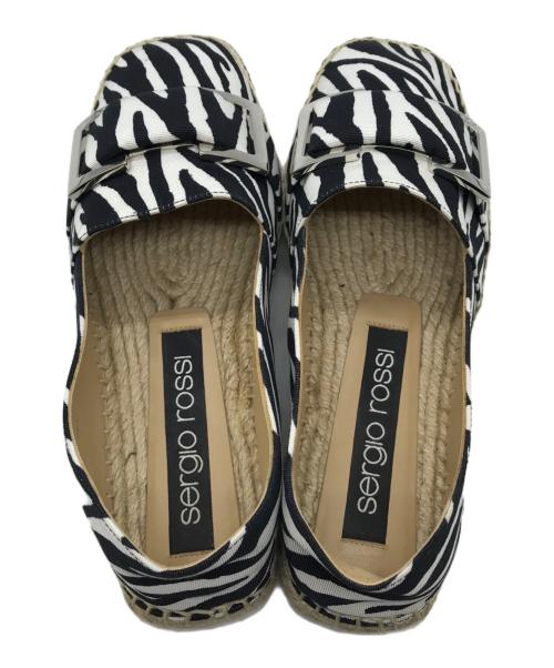 sergio rossi（セルジオロッシ）sergio rossi (セルジオロッシ) ウェッジソールサンダル ブラック サイズ:36.5の古着・服飾アイテム