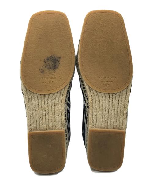 sergio rossi（セルジオロッシ）sergio rossi (セルジオロッシ) ウェッジソールサンダル ブラック サイズ:36.5の古着・服飾アイテム