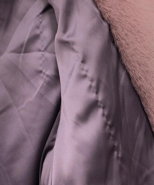 LEMONPLET（レモンプレット）LEMONPLET (レモンプレット) FAUX FUR SHORT JACKET パープル サイズ:Mの古着・服飾アイテム