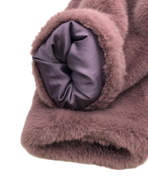 LEMONPLET（レモンプレット）LEMONPLET (レモンプレット) FAUX FUR SHORT JACKET パープル サイズ:Mの古着・服飾アイテム