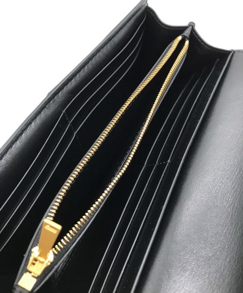 BOTTEGA VENETA（ボッテガベネタ）BOTTEGA VENETA (ボッテガベネタ) イントレチャートレザー長財布 ブラック サイズ:下記参照の古着・服飾アイテム