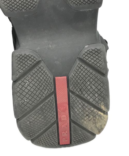 PRADA（プラダ）PRADA (プラダ) LINEA ROSSA ベルクロスニーカー ブラック サイズ:36 1/2の古着・服飾アイテム