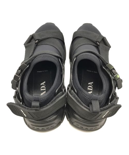 PRADA（プラダ）PRADA (プラダ) LINEA ROSSA ベルクロスニーカー ブラック サイズ:36 1/2の古着・服飾アイテム