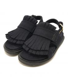 MARNI（マルニ）の古着「フリンジサンダル」｜ネイビー
