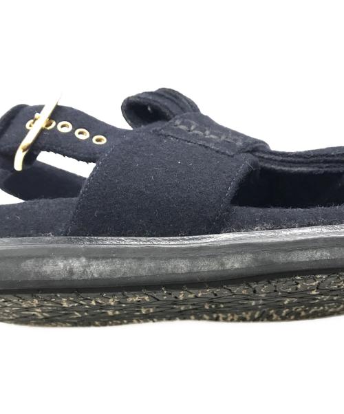 MARNI（マルニ）MARNI (マルニ) フリンジサンダル ネイビー サイズ:22cmの古着・服飾アイテム