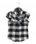 OBLI (オブリ) ブロックチェックセットアップブラウス ホワイト×ブラック サイズ:FREE：15000円