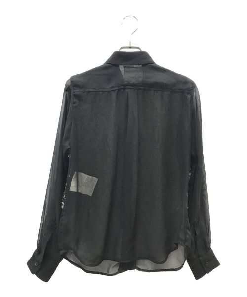 noir kei ninomiya（ノワール ケイ ニノミヤ）noir kei ninomiya (ノワール ケイ ニノミヤ) デザインシャツ ブラック サイズ:XSの古着・服飾アイテム