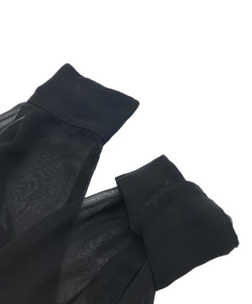 noir kei ninomiya（ノワール ケイ ニノミヤ）noir kei ninomiya (ノワール ケイ ニノミヤ) デザインシャツ ブラック サイズ:XSの古着・服飾アイテム