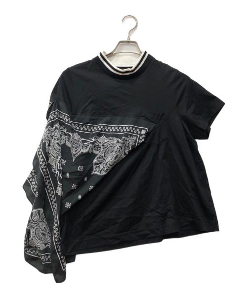 sacai（サカイ）sacai (サカイ) ペイズリーカットソー ブラック サイズ:2の古着・服飾アイテム