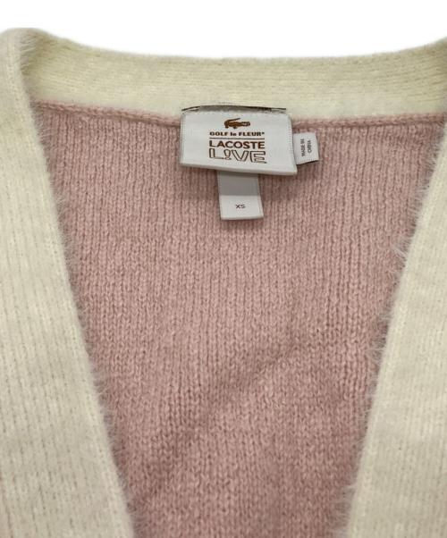 LACOSTE（ラコステ）LACOSTE (ラコステ) GOLF le FLEUR (ゴルフ ラ フルール) シャギーカーディガン ピンク サイズ:XSの古着・服飾アイテム
