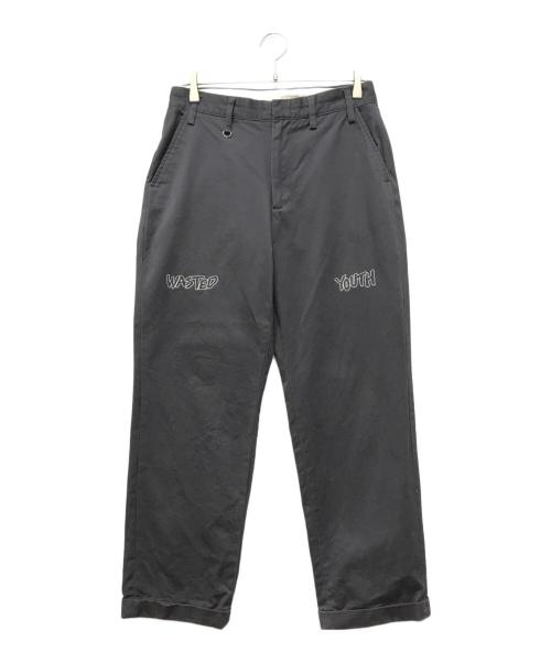 WASTED YOUTH（ウェイステッドユース）WASTED YOUTH (ウエステッド ユース) Chino Pants グレー サイズ:Mの古着・服飾アイテム