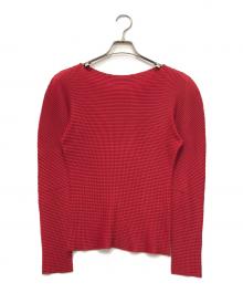 me ISSEY MIYAKE（ミーイッセイ ミヤケ）の古着「プリーツカットソー」｜レッド