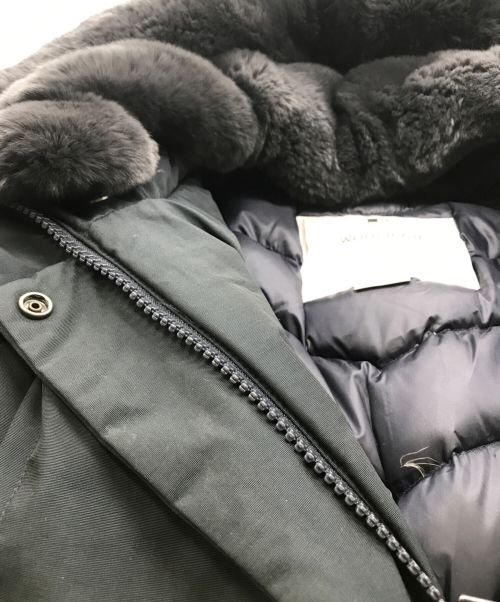 WOOLRICH（ウールリッチ）WOOLRICH (ウールリッチ) BOW BRIDGE ラビットファー ダウンコート ネイビー サイズ:XSの古着・服飾アイテム