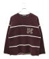 Palm Angels（パーム エンジェルス）の古着「PA MONOGRAM STRIPED SWEATER」｜ボルドー