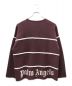 Palm Angels (パーム エンジェルス) PA MONOGRAM STRIPED SWEATER ボルドー サイズ:M 未使用品：35000円