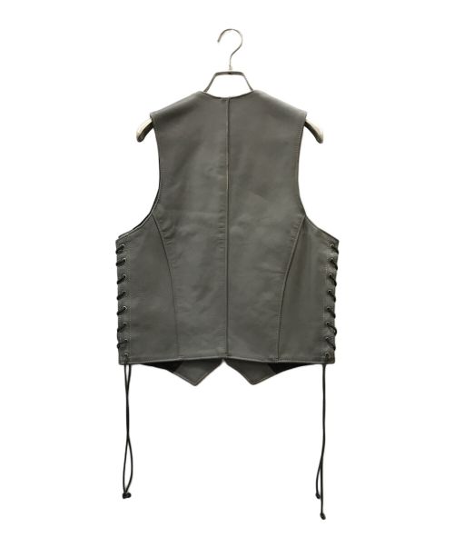 PERFECTO by Schott（パーフェクト バイ ショット）PERFECTO by Schott (パーフェクト バイ ショット) レザーベスト グレー サイズ:Mの古着・服飾アイテム