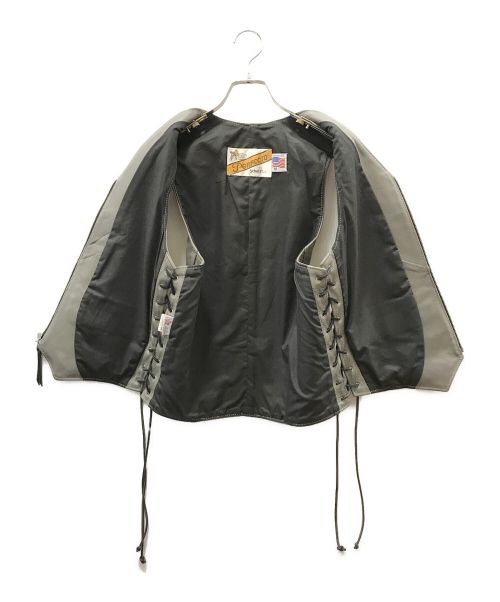 PERFECTO by Schott（パーフェクト バイ ショット）PERFECTO by Schott (パーフェクト バイ ショット) レザーベスト グレー サイズ:Mの古着・服飾アイテム